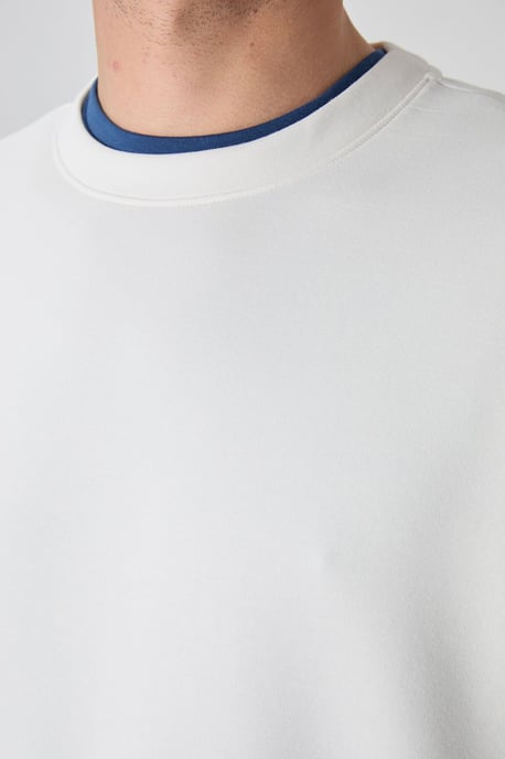 Herren Unifarben Rundhals-Sweatshirt - Image 4