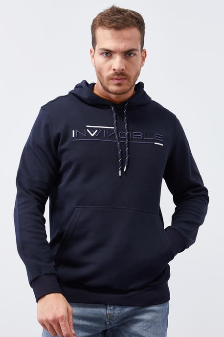 Herrenbedruckter Kapuzenpullover mit Tasche - Image 3