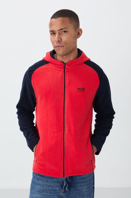 Herren Plüsch Zip-Up Kapuzenpullover - Image 1
