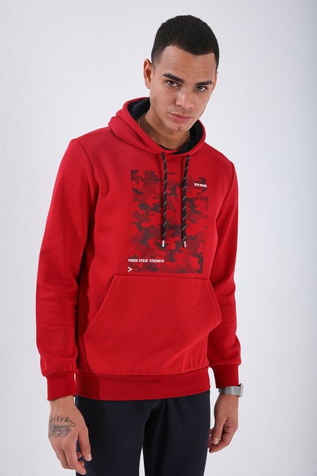 Herren Kapuzenpullover mit Camouflage-Druck - Image 1
