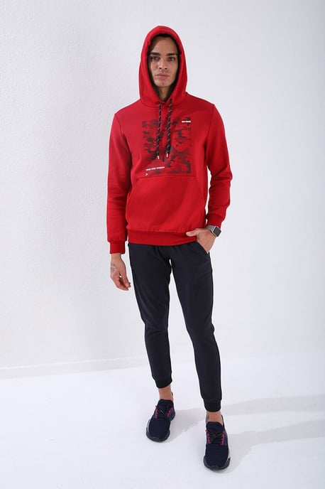 Herren Kapuzenpullover mit Camouflage-Druck - Image 2