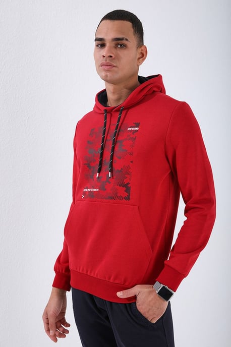 Herren Kapuzenpullover mit Camouflage-Druck - Image 3
