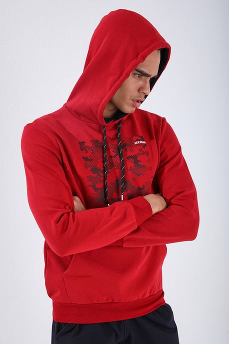 Herren Kapuzenpullover mit Camouflage-Druck - Image 4