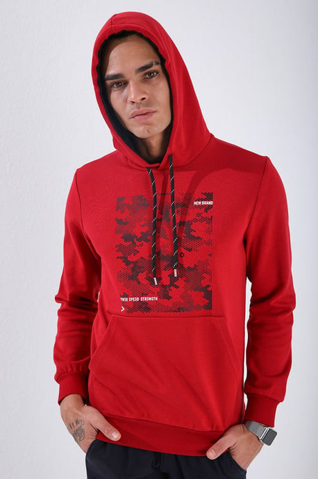 Herren Kapuzenpullover mit Camouflage-Druck - Image 5
