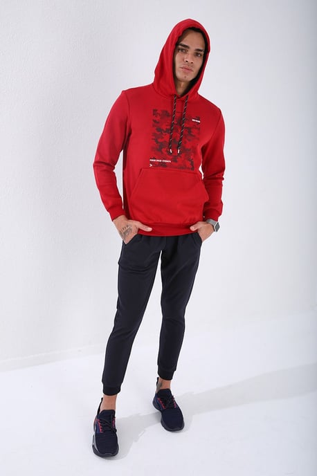 Herren Kapuzenpullover mit Camouflage-Druck - Image 6