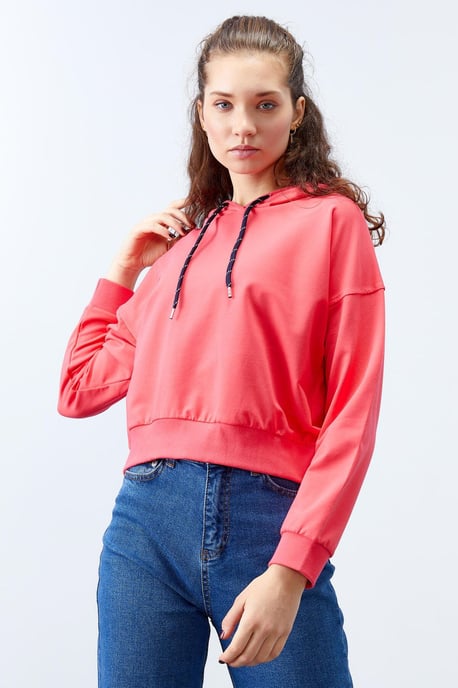 Lässiges Kapuzen-Sweatshirt mit Bindung - Image 2