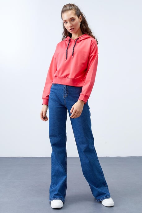 Lässiges Kapuzen-Sweatshirt mit Bindung - Image 4
