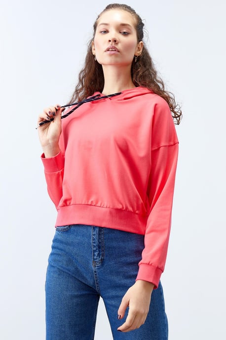 Lässiges Kapuzen-Sweatshirt mit Bindung - Image 5