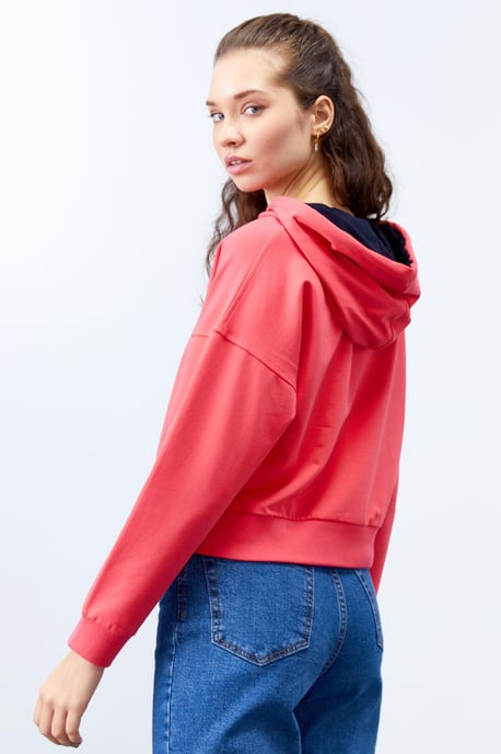 Lässiges Kapuzen-Sweatshirt mit Bindung - Image 6