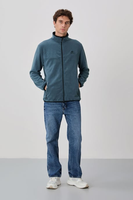Herren Plüsch Reißverschluss Sweatshirt - Image 5