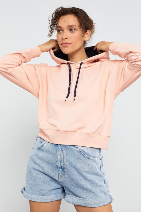 Lässiges Kapuzensweatshirt mit Bindegürtel - Image 3