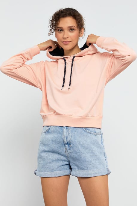 Lässiges Kapuzensweatshirt mit Bindegürtel - Image 5