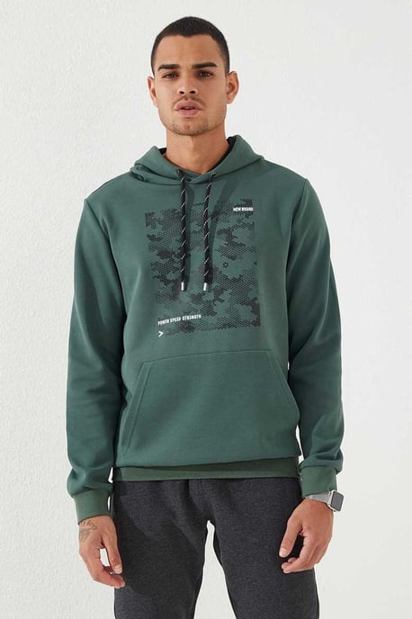 Herren Kapuzenpullover mit Tarnmuster - Image 1