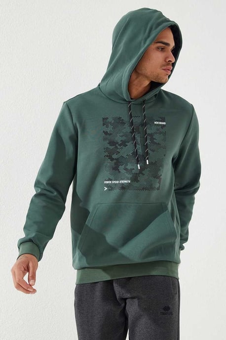 Herren Kapuzenpullover mit Tarnmuster - Image 3