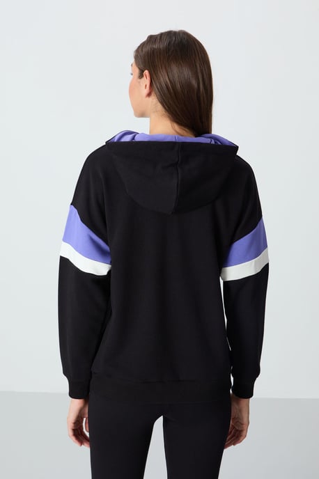 Übergrößen Farbblock Kapuzenpullover mit Tasche - Image 5