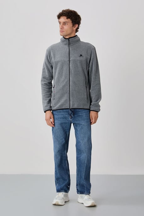 Herren Plüsch Zip-Front Sweatshirt - Image 2