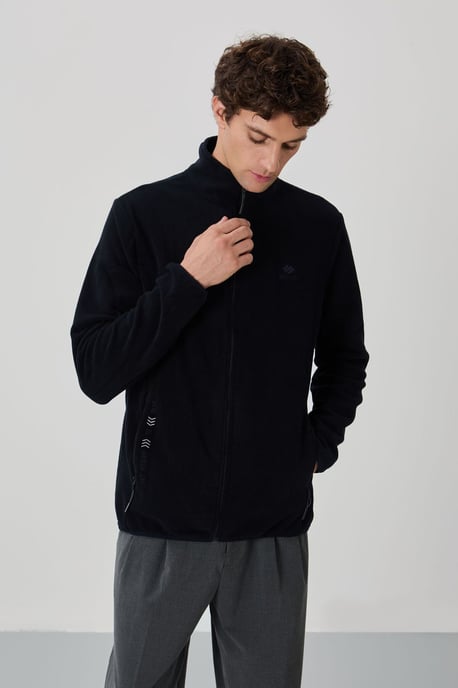 Herren Plüsch Zip-Front Sweatshirt - Image 5