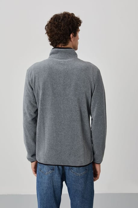 Herren Plüsch Zip-Front Sweatshirt - Image 6