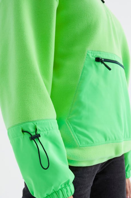 Oversized Fleece-Halbzip Sweatshirt - Image 6