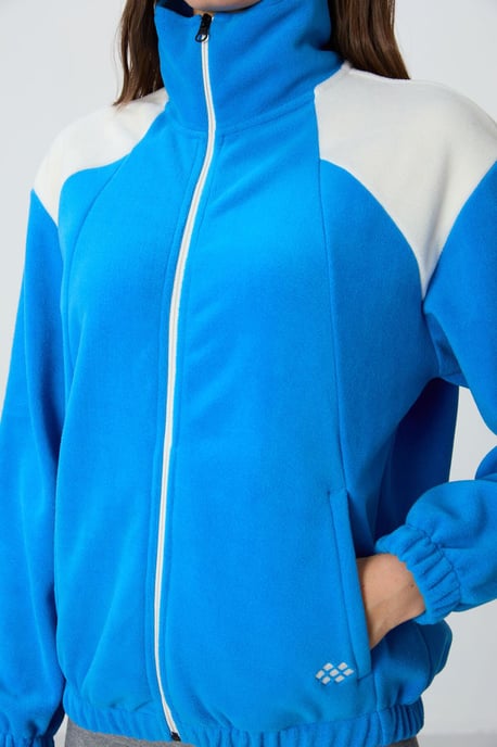 Oversized Farbblock-Half-Zip Sweatshirt - Image 4
