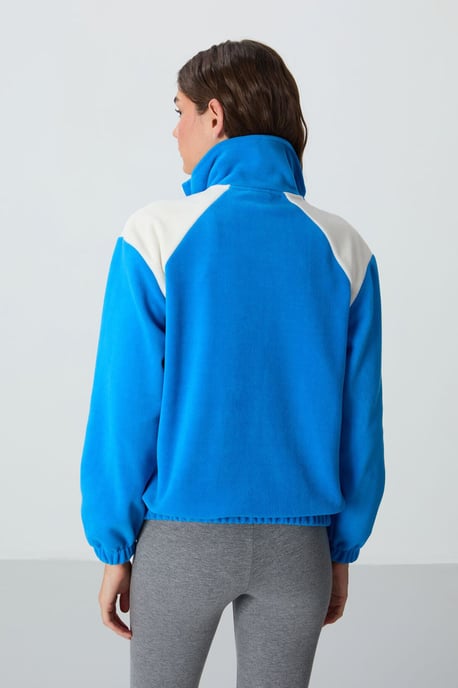Oversized Farbblock-Half-Zip Sweatshirt - Image 5