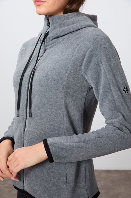 Damen Plüsch Zip-up Kapuzenpullover - Image 5