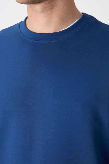 Herren Unifarben Rundhals-Sweatshirt - Image 4