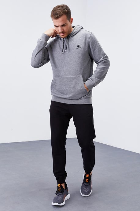 Herren Uni Kapuzensweatshirt mit Tasche - Image 4