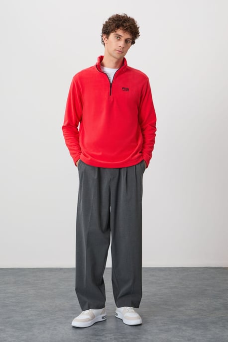 Herren Fleece Halbzip Sweatshirt - Image 5