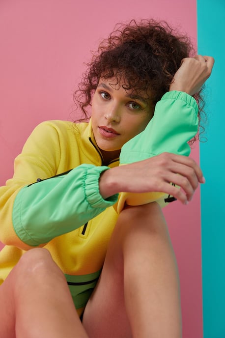 Übergroßer Plüsch-Half-Zip-Sweatshirt - Image 2