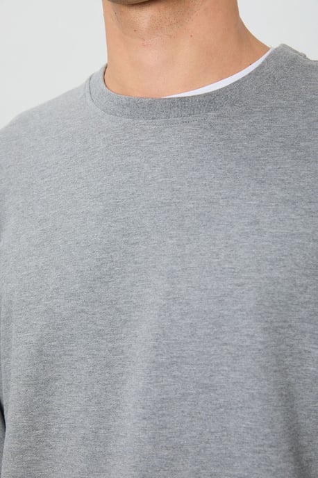 Herren Unifarben Rundhals-Sweatshirt - Image 2