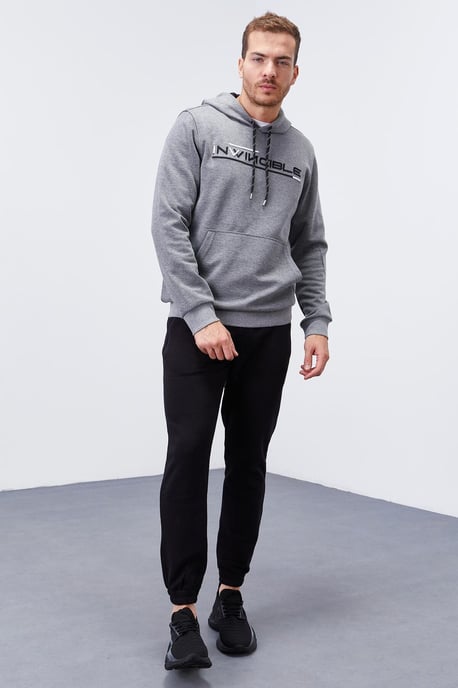 Herren Kapuzensweatshirt mit Druck und Tasche - Image 4