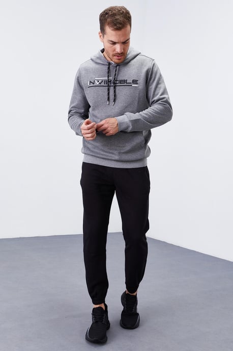 Herren Kapuzensweatshirt mit Druck und Tasche - Image 6