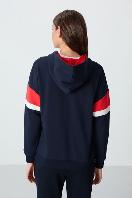 Übergrößiger Farbblock-Hoodie mit Tasche - Image 5