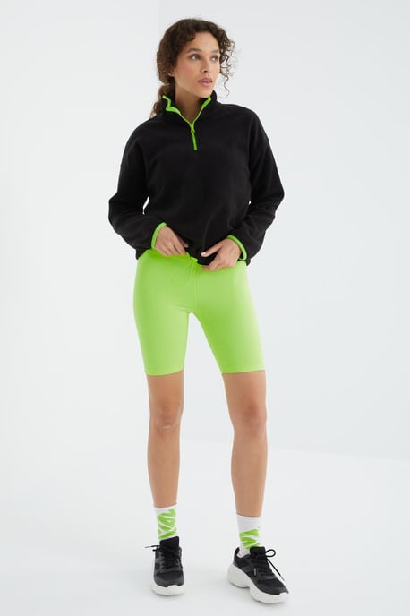 Übergroßer Plüsch-Half-Zip-Sweatshirt - Image 2
