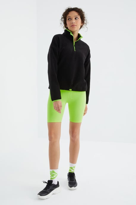 Übergroßer Plüsch-Half-Zip-Sweatshirt - Image 6