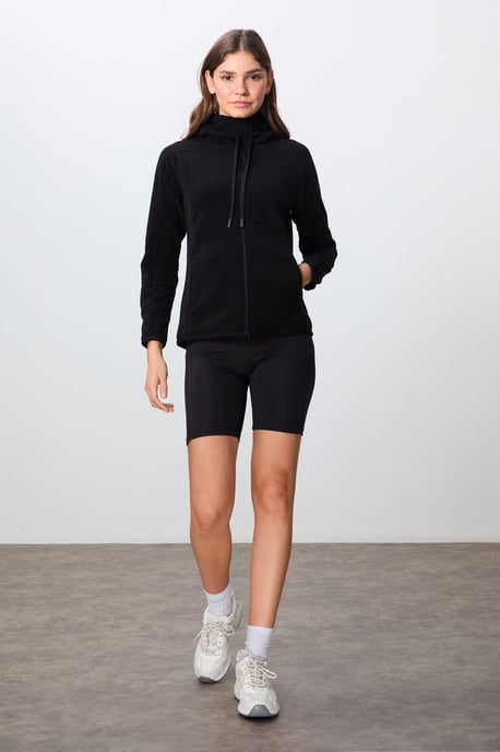 Damen Plüsch Zip-up Kapuzenpullover - Image 2