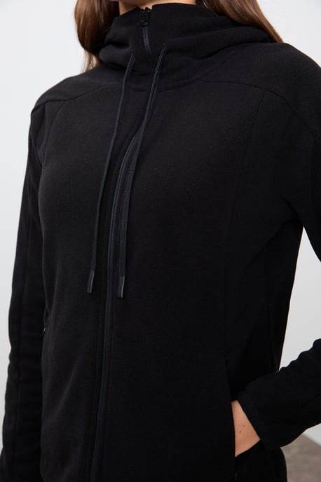 Damen Plüsch Zip-up Kapuzenpullover - Image 3