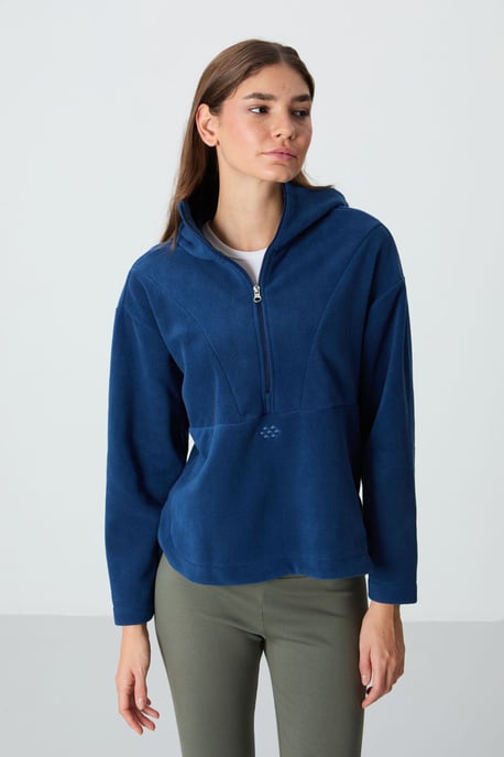 Übergroßer Plüsch-Halbknoten-Hoodie - Image 6