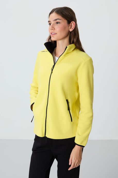 Damen Plüsch Zip-Front Sweatshirt - Image 1