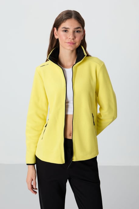 Damen Plüsch Zip-Front Sweatshirt - Image 3