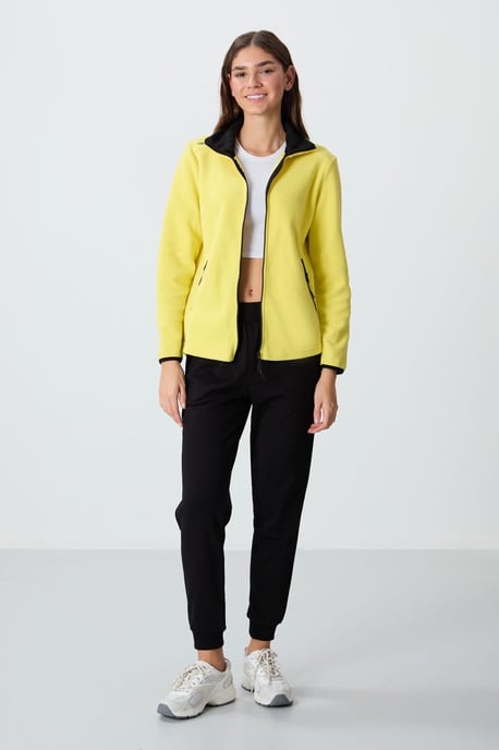 Damen Plüsch Zip-Front Sweatshirt - Image 4