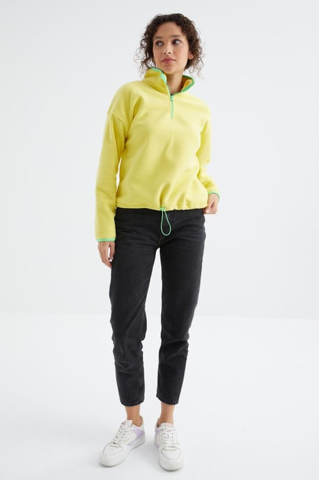 Übergroßes Plüsch-Half-Zip-Sweatshirt - Image 3