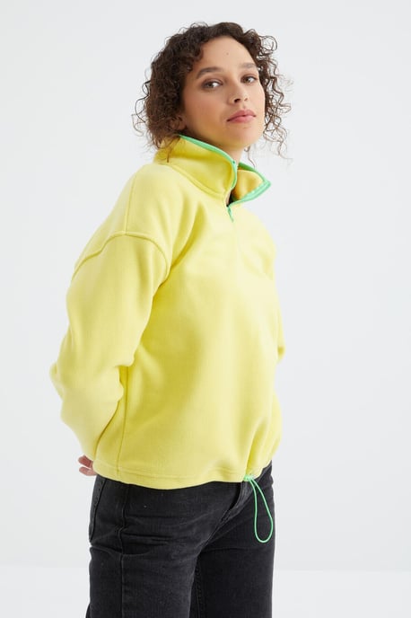 Übergroßes Plüsch-Half-Zip-Sweatshirt - Image 5
