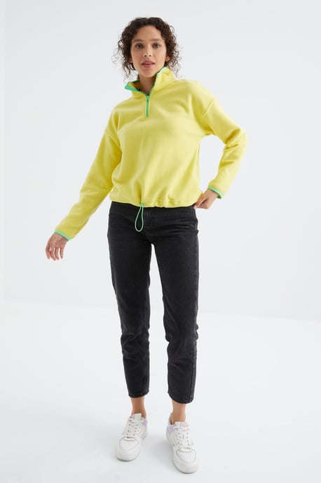 Übergroßes Plüsch-Half-Zip-Sweatshirt - Image 6
