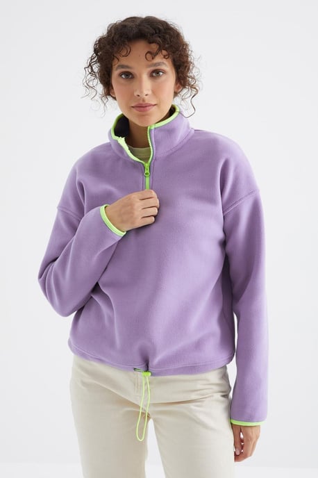 Übergroßer Plüsch-Half-Zip-Pullover - Image 3