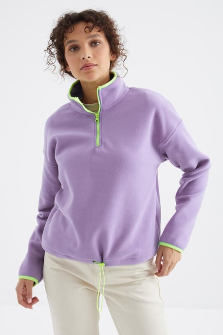 Übergroßer Plüsch-Half-Zip-Pullover - Image 5