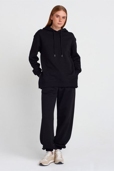 Oversized Baumwoll-Zipp-Front Kapuzenpullover - Image 3