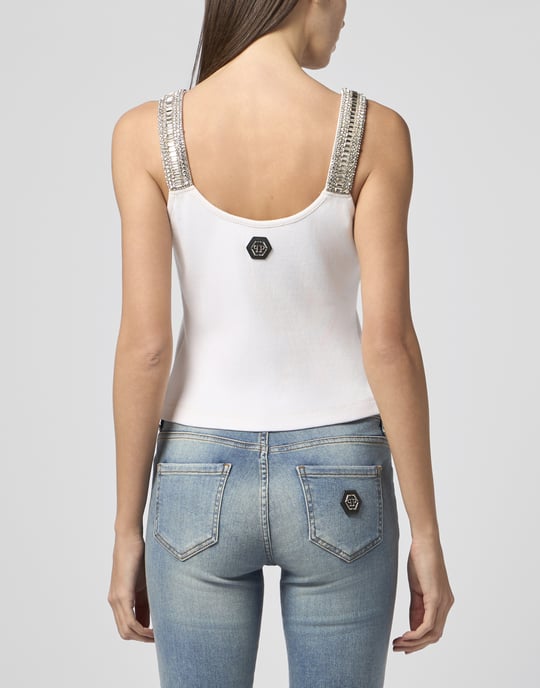 Rib Tank Top Strass Hexagon - Image 5