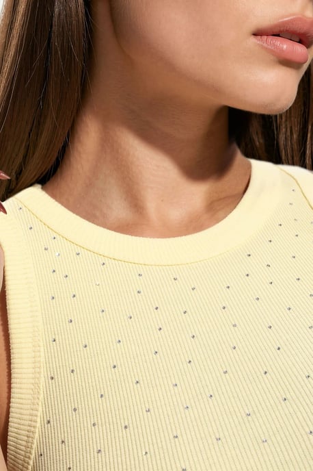 Figurbetontes Crew-Neck Pailletten-Top - Image 5